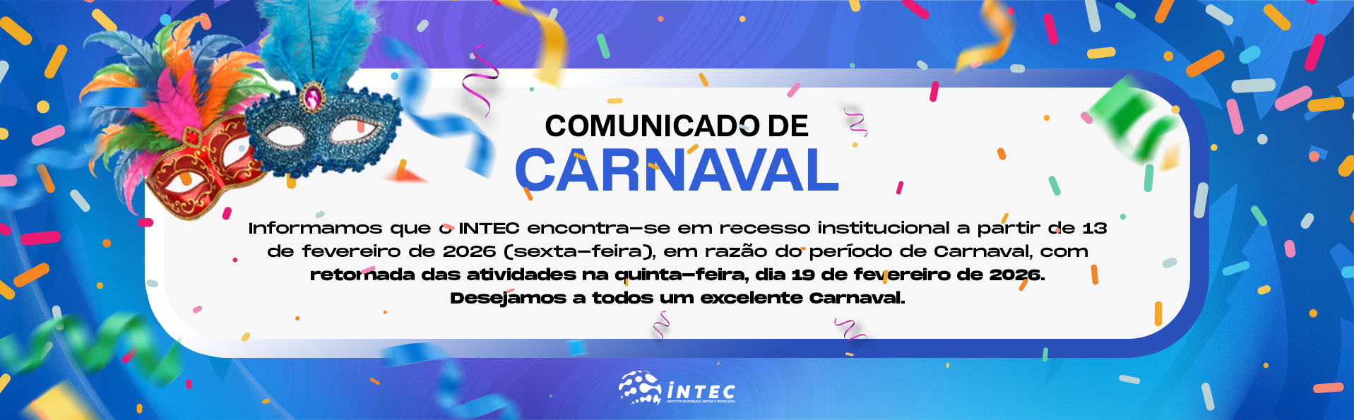 Recesso Carnaval 2026