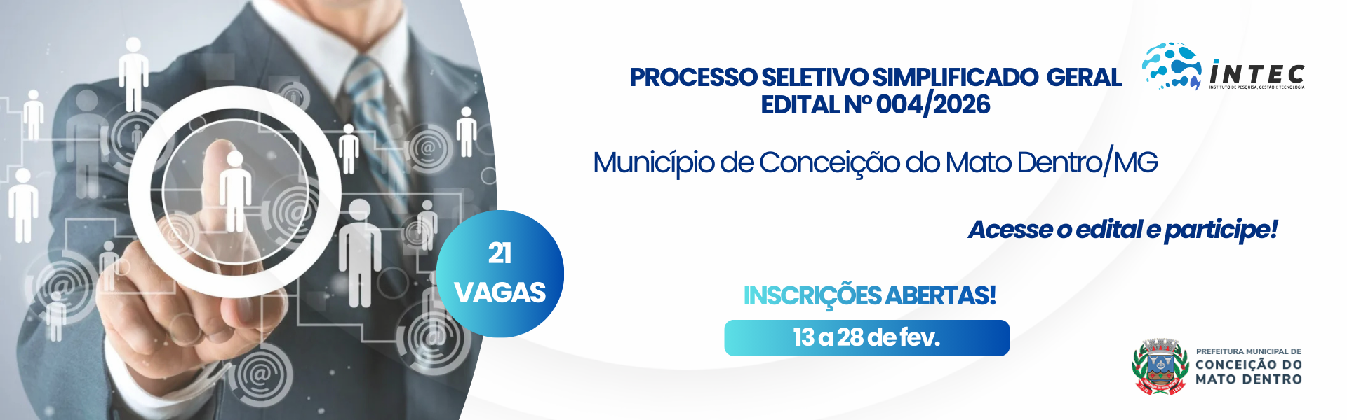 Prefeitura Municipal de Conceição do Mato Dentro - Edital Nº 004/2026